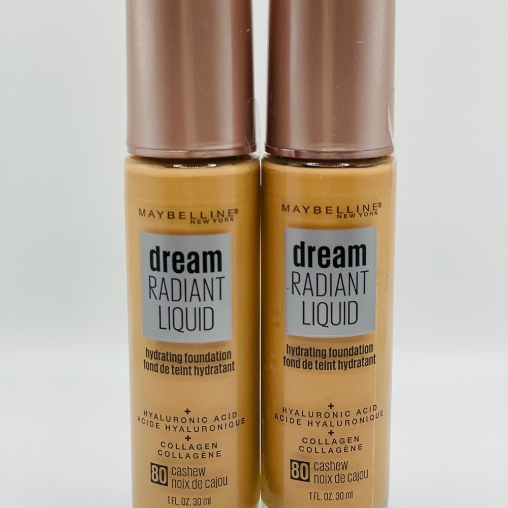 2 Maybelline Dream Radiant Liquid Hydrating Foundation #80 CASHEW
